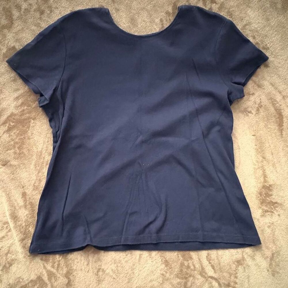 Croft-barrow Women's Navy and Blue T-shirt